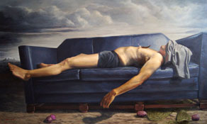 Raúl Cano, «México veinte-catorce 2», óleo sobre tela 2018.