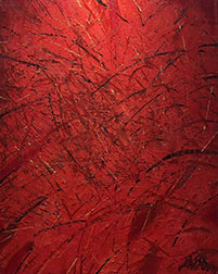 JASSO, «Resplandor rojo», acrílico sobre tela, 2011.