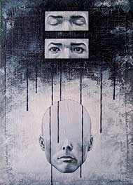 Ernesto Blanco, «Derramándome sobre mí mismo», óleo sobre tela, 2009.