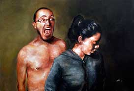 Ian Francisco Soriano, «Adán y Eva» óleo sobre tela, 2010.