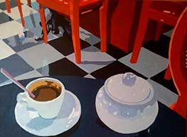 Antonio Brindicci, «Café 1», óleo sobre tela, 2012.