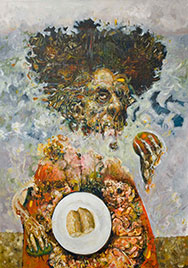 Beto Martínez, «Pancito batido», óleo sobre tela, 2009.