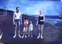 «Familia en la playa»