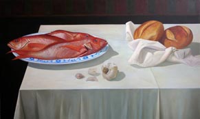 Edgar Soberón, «Parábola», óleo sobre tela, 2007