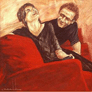 Harold Lopez Muñoz,«Mentiras piadosas», óleo sobre tela, 2005.
