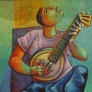 Adélio Sarro Sobrinho, «Perfil sonoro», óleo sobre tela, 2005.