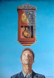 Ernesto Miguel Blanco Sanciprián, «Transfiguración del tiempo», óleo sobre tela, 2002.