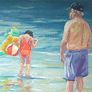 Adrián Arguedas, «Vigilante», óleo sobre tela, 2004.