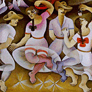 Moisés Becerra, «Sin titulo», óleo sobre tela.