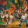 Mario G. Chavajay, « Curandero», óleo sobre tela, 2008.