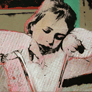 José Castro Leñero, «Retrato de Renata», técnica mixta sobre tela, 1985.