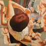 Disraeli Márquez Dilayi, «Madre y niño», óleo sobre tela, 2009.