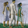 Héctor Poleo, «Tres figuras en marcha», óleo sobre tela, 1943.