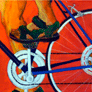 Jose Miguel Ayala Valdivieso, «Cicleando», óleo sobre tela, 2009.