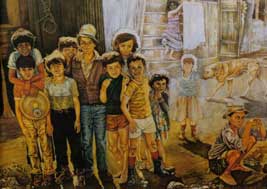Carlos Manuel Salazar Ramirez, «Los niños felices...!», óleo sobre tela, 2008