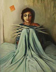 Daniel De La Barra, «Insomnio», óleo sobre tela, 2012.