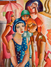 Emiliano Di Cavalcanti, «Cinco chicas de Guaratinguetá», óleo sobre tela, 1930.