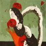 María Elena Calvo Campos, «Corazón partido», óleo sobre tela, 2009.