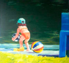 Adrián Arguedas, «Primer segundo», óleo sobre tela, 2006.