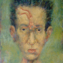 Arturo Rodríguez, «Autorretrato» óleo sobre papel, 1986.