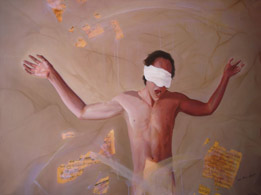 Octavio Nieto Hernandez, «Notas rotas», óleo sobre tela, 2012.