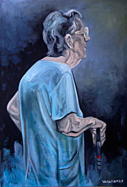 Jorge Valladares Diéguez, «La vecina», óleo sobre tela, 2009.