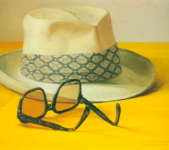 Claudio Bravo, «Sombrero de Panamá», óleo sobre tela, 1989.