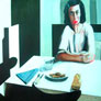 Alfredo Pardo Marti, «Hora de comer», óleo sobre tela, 2007.