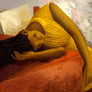 Camilo Minero, «Niña dormida», óleo sobre tela, 1956.