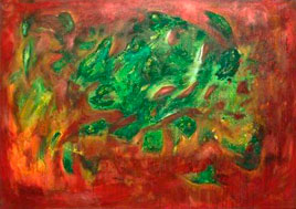 Paul Achar Zavalza, «Saliendo a respirar», óleo sobre tela, 2007