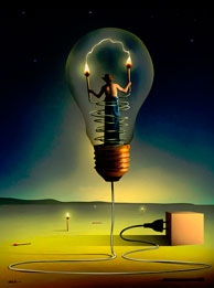 Marcel Caram, «El señor de la luz», arte digital.