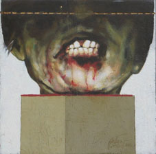 Arturo Rivera, «Cabeza» óleo sobre madera, 2010.