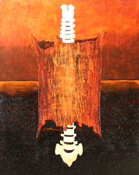 Roberto Castillo, «Desde los huesos», óleo sobre tela, 2010.