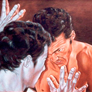 Ernesto Blanco, «Oposición a mí mismo», óleo sobre tela, 2002.