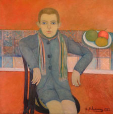 Augusto Schiavoni, «El chico de la bufanda», óleo sobre tela, 1932.