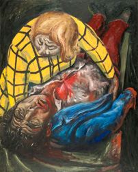 Antonio Berni, «El obrero herido», óleo sobre tela, 1949.