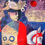 David Chavez Rojas, «Tristeza azul», óleo sobre tela, 2009.