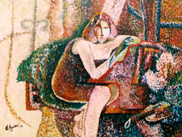 Héctor Alonso Rincón, «La espera», óleo sobre tela, 2006.