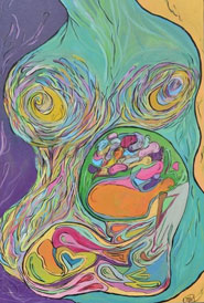 Yessica Teran, «Maternidad», acrílico sobre tela, 2015.