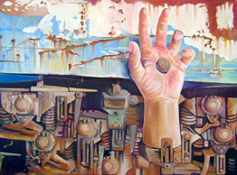 Andrea Piccardo, «La siniestra», óleo sobre tela, 2009.