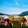 Andrés Trejo Castaño, «Ganado de leche», óleo sobre tela, 2006.