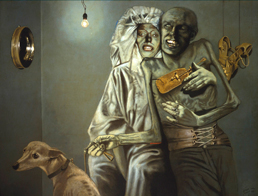 Arturo Rivera, «El matrimonio Adolfini», óleo sobre madera, 1990.