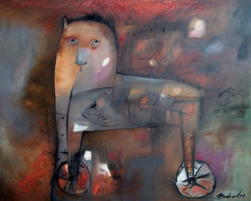 Michel V. Meulenert, «El Mensajero», óleo sobre tela, 2009.