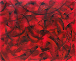 Jacinto Gonzales Gasque, «Reflejos abstractos 30», acrílico sobre tela, 2014.