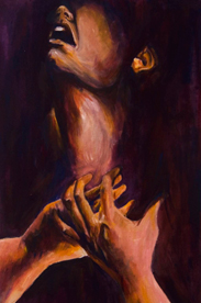 Tamara Natalia Millan Valencia, «Dolor», detalle, óleo sobre tela, 2015.