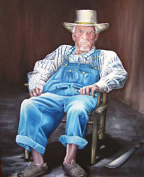 Diego Ortiz Valdovinos, «Abuelo», óleo sobre tela, 2011.