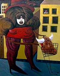 Hernandez Guerrero, «La dama loca», acrílico sobre tela, 2009.