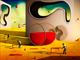 Marcel Caram, «Una copa caída», arte digital.