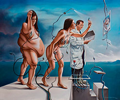 Eduardo Urbano Merino, «Obesidad mórbida», óleo sobre tela, 2003.