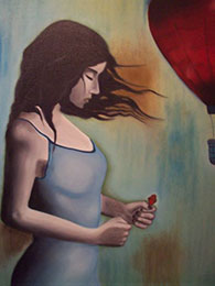 Corina Carrillo Rojas, «Tan solo un paso más...», óleo sobre tela, 2009.